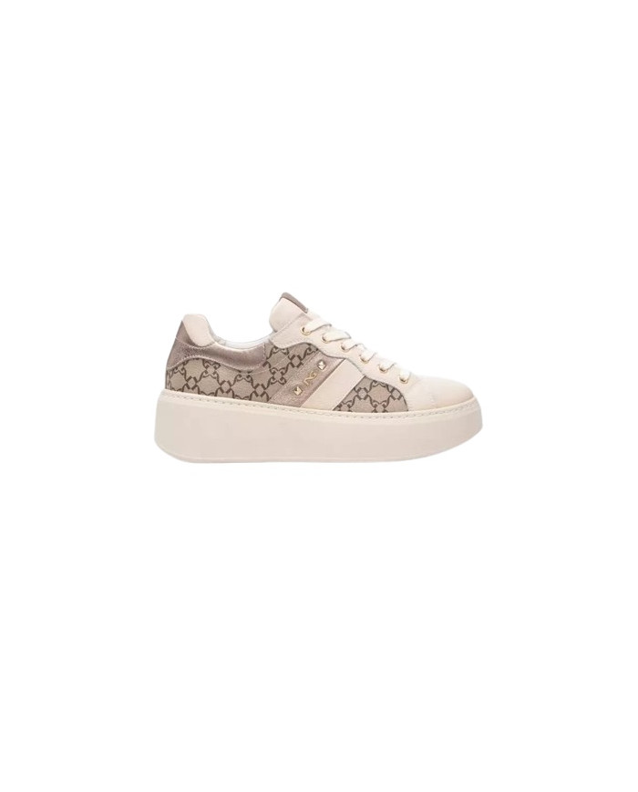 SNEAKERS NEROGIARDINI DONNA DOLLARINO BEIGE T.GIOVE ECRU/T.MORO  ETOILE LEO PU.GUATEMALA E513080D/412