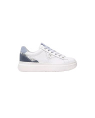 SNEAKERS NEROGIARDINI DONNA CILE BIANCO VELOUR AVIO BLADE ARGENTO VELOUR FIORDALISO E513040D/707