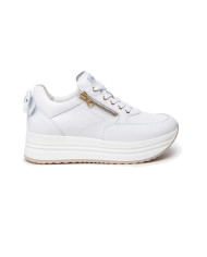 SNEAKERS CON ZEPPA NEROGIARDINI DONNA SKIPPER BIANCO PU.EVORA B16495 BIANCO E306371D/707