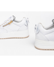 SNEAKERS CON ZEPPA NEROGIARDINI DONNA SKIPPER BIANCO PU.EVORA B16495 BIANCO E306371D/707