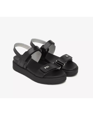 SANDALO CON ZEPPA NEROGIARDINI DONNA TAMIGI NERO TR PAMPLONA E513702D/100