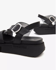 SANDALO CON ZEPPA NEROGIARDINI DONNA TAMIGI NERO TR VENEZIA E513696D/100