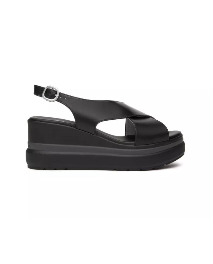 SANDALO CON ZEPPA NEROGIARDINI DONNA BAROLO NERO PU.ALICANTE E513515D/100