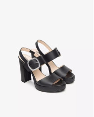 SANDALO CON TACCO NEROGIARDINI DONNA TAMIGI NERO TPU ASTANA PLATO' TACCO 10,5CM E513354D/100