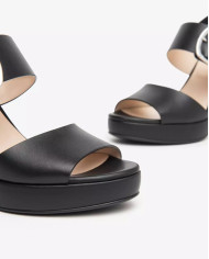 SANDALO CON TACCO NEROGIARDINI DONNA TAMIGI NERO TPU ASTANA PLATO' TACCO 10,5CM E513354D/100