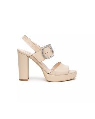 SANDALO CON TACCO NEROGIARDINI DONNA TAMIGI LINO TPU ASTANA PLATO' TACCO 10,5CM E513354D/453