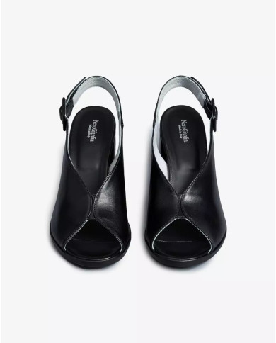 SANDALO CON TACCO NEROGIARDINI DONNA NAPPA PANDORA NERO TR MELILLA NERO TACCO 7CM E513450D/100