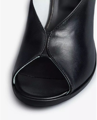 SANDALO CON TACCO NEROGIARDINI DONNA NAPPA PANDORA NERO TR MELILLA NERO TACCO 7CM E513450D/100