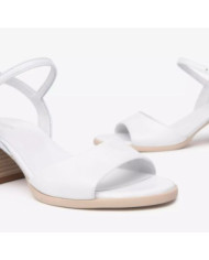 SANDALO CON TACCO NEROGIARDINI DONNA BAROLO BIANCO TR COIRA NATURALE E513430D/707