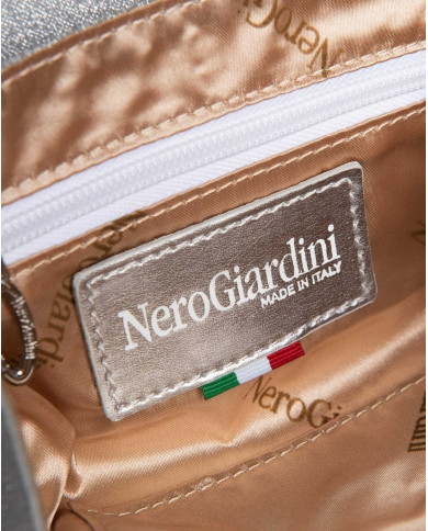 POCHETTE NEROGIARDINI DONNA ARGENTO 19X10X6CM E343007DE/700