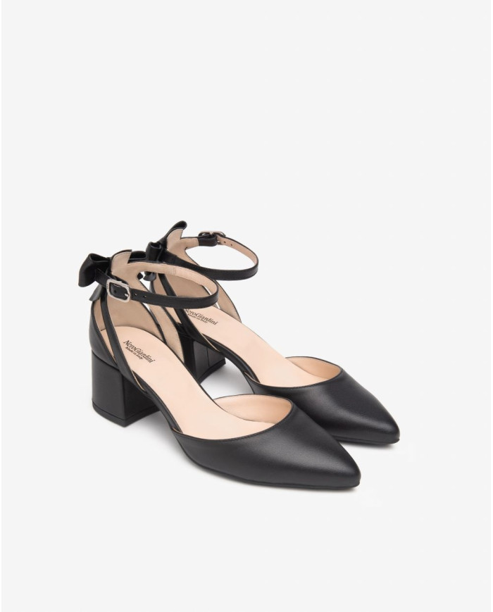 DECOLLETE' NEROGIARDINI DONNANAPPA PANDORA NERO TPU TENNA NERO TACCO 5CM E512350D/100