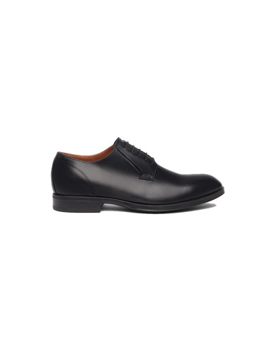 STRINGATE NEROGIARDINI UOMO PELLE DERBY NERO LOOK CERIMONIA E400141UE/100