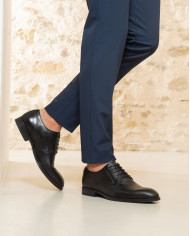 STRINGATE NEROGIARDINI UOMO PELLE DERBY NERO LOOK CERIMONIA E400141UE/100