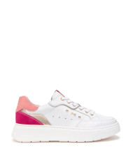 SNEAKERS NEROGIARDINI DONNA SKIPPER BIANCO T.BRILL PLATINO 6074 VELOUR FUXIA 947 VELOUR E513063D/707