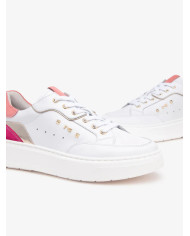 SNEAKERS NEROGIARDINI DONNA SKIPPER BIANCO T.BRILL PLATINO 6074 VELOUR FUXIA 947 VELOUR E513063D/707