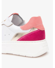 SNEAKERS NEROGIARDINI DONNA SKIPPER BIANCO T.BRILL PLATINO 6074 VELOUR FUXIA 947 VELOUR E513063D/707
