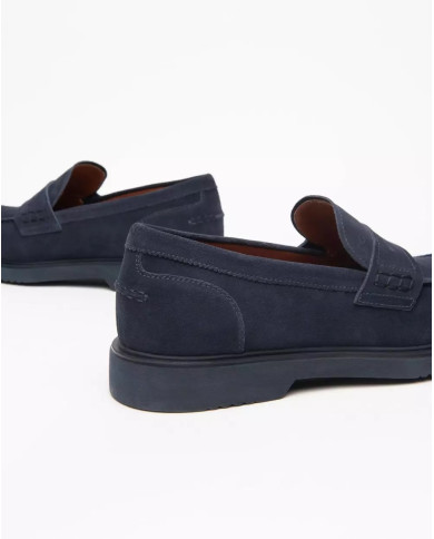 MOCASSINO NEROGIARDINI UOMO COLORADO INDACO PU.GUBBIO L BLU E500610U/212