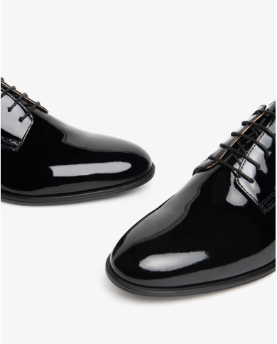 SCARPA CLASSICA NEROGIARDINI UOMO VERNICE NERO GOMMA BAGNOLO 7886 N E400121UE/100