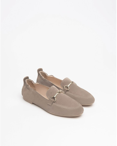 MOCASSINO NEROGIARDINI DONNA VELOUR CRETA TPU BELLA BEIGE E512620D/451