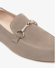 MOCASSINO NEROGIARDINI DONNA VELOUR CRETA TPU BELLA BEIGE E512620D/451