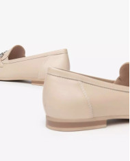 MOCASSINI NEROGIARDINI DONNA NAPPA PANDORA LINO TR CARRARA  NATURALE E518212D/453