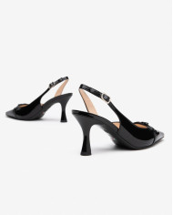 DECOLLETE' NEROGIARDINI DONNA VERNICE NERO TPU ELICE TITO NERO TACCO 7,5CM E512230DE/100