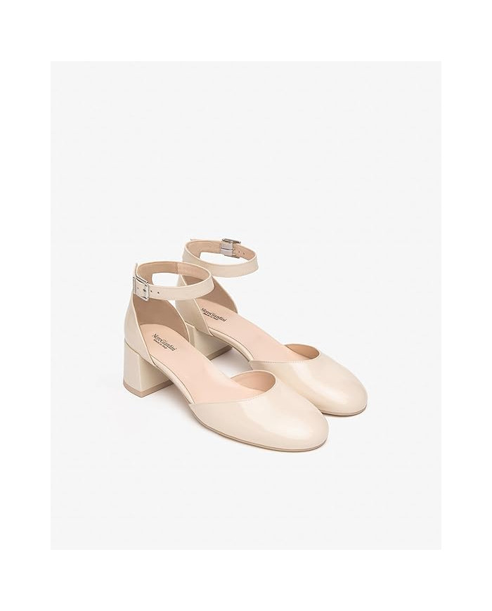 DECOLLETE' NEROGIARDINI DONNA VERNICE LATTE 1039 TPU OREO NATURALE TACCO 5CM E512340D/7111