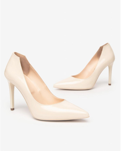 DECOLLETE' NEROGIARDINI DONNA VERNICE LATTE 1039 TPU BREIA MISSI NATURALE TACCO 9,5CM E511041DE/711