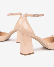 DECOLLETE' NEROGIARDINI DONNA VERNICE CIPRIA 6027  TPU ARIA OBERA NATURALE TACCO 8CM E512312D/614