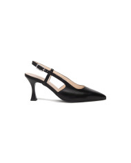 DECOLLETE' NEROGIARDINI DONNA PELLE NERO TACCO 7,5CM E409331DE/100