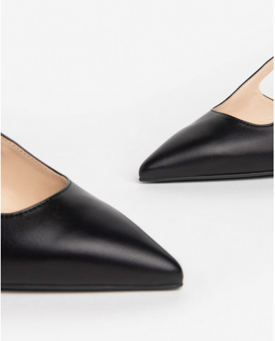 DECOLLETE' NEROGIARDINI DONNA PELLE NERO TACCO 7,5CM E409331DE/100