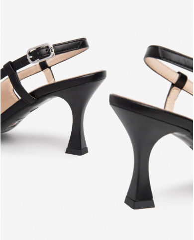 DECOLLETE' NEROGIARDINI DONNA PELLE NERO TACCO 7,5CM E409331DE/100