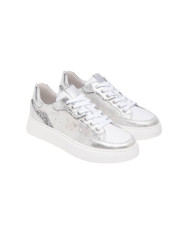SNEAKERS NEROGIARDINI DONNA MONET COLOR BIANCO 6 SKIPPER BIANCO LUXURY SILVER T.GLITTER E513062D/707 