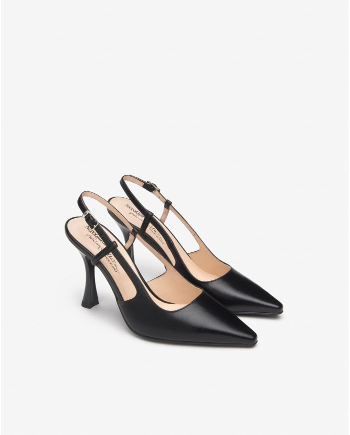 DECOLLETE' NEROGIARDINI DONNA NAPPA PANDORA NERO TPU TITO NERO TACCO 9,5CM E512240DE/100