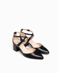 DECOLLETE' NEROGIARDINI DONNA NAPPA PANDORA NERO TPU TENNA TACCO 5CM