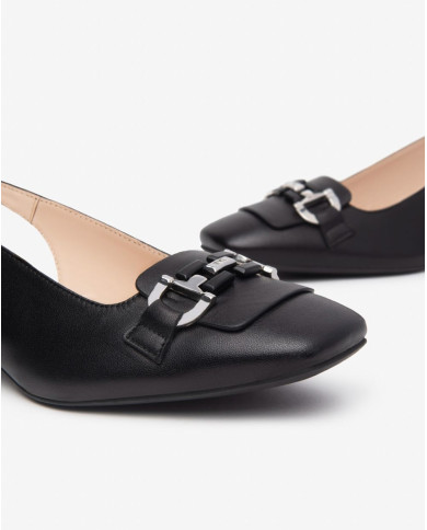 DECOLLETE' NEROGIARDINI DONNA NAPPA PANDORA NERO TPU GENK OBERA NERO TACCO 3,5CM E512330D/100