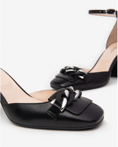 DECOLLETE' NEROGIARDINI DONNA NAPPA PANDORA NERO TPU ARIA OBERA NERO TACCO 8CM E512311D/100