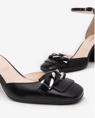 DECOLLETE' NEROGIARDINI DONNA NAPPA PANDORA NERO TPU ARIA OBERA NERO TACCO 8CM E512311D/100