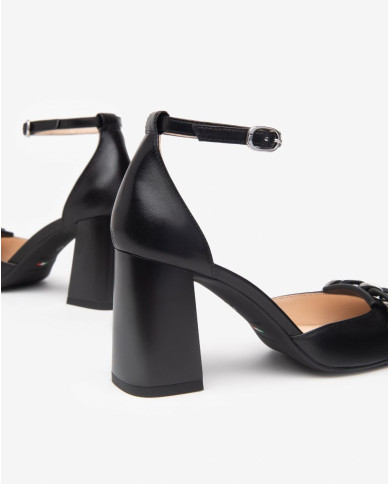 DECOLLETE' NEROGIARDINI DONNA NAPPA PANDORA NERO TPU ARIA OBERA NERO TACCO 8CM E512311D/100