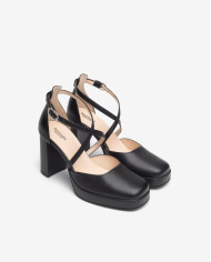 DECOLLETE' NEROGIARDINI DONNA NAPPA PANDORA NERO TPU CATTOLICA 8271 N TACCO 9CM E512300D/100