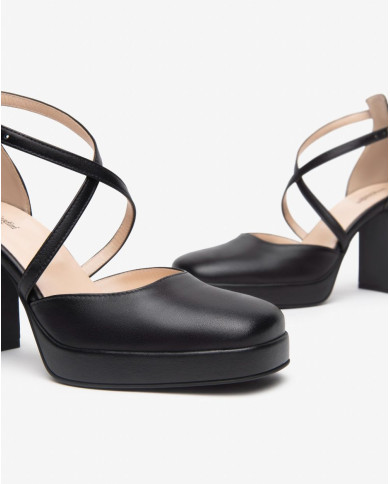 DECOLLETE' NEROGIARDINI DONNA NAPPA PANDORA NERO TPU CATTOLICA 8271 N TACCO 9CM E512300D/100