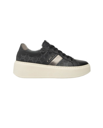 SNEAKERS  NEROGIARDINI DONNA GUANTO NERO T.GIOVE NERO/GRIGIO  T.BRILL ANTRACITE PU.GUATEM I514210D/100