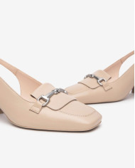 DECOLLETE' NEROGIARDINI DONNA NAPPA PANDORA LINO TPU OTTO OBERA NATURALE TACCO 5,5CM E512320D/453