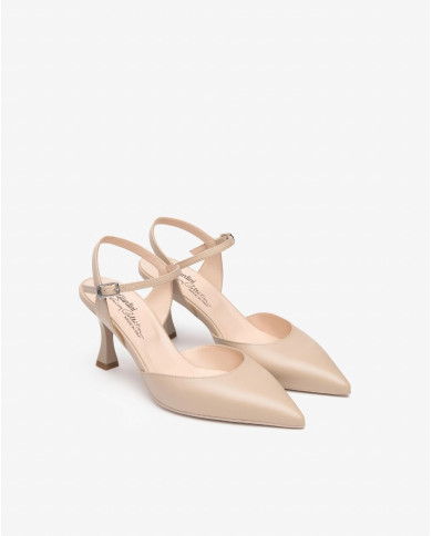 DECOLLETE' NEROGIARDINI DONNA NAPPA PANDORA LINO TPU ALEK NATURALE TACCO 7,5CM E512210DE/453