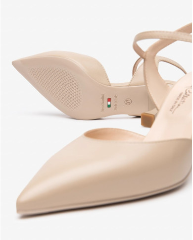 DECOLLETE' NEROGIARDINI DONNA NAPPA PANDORA LINO TPU ALEK NATURALE TACCO 7,5CM E512210DE/453