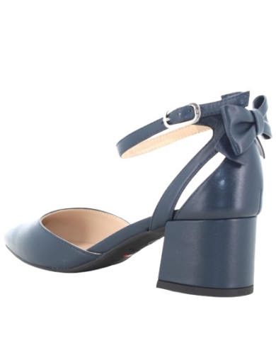 DECOLLETE' NEROGIARDINI DONNA NAPPA PANDORA BLU 69 TPU TENNA NERO TACCO 5CM E512350D/200