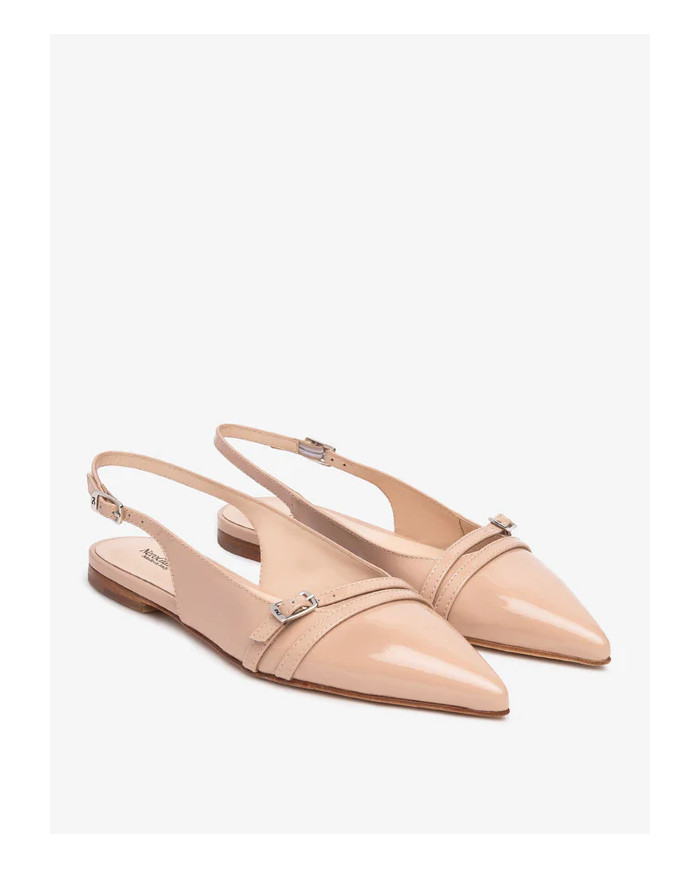 BALLERINE NEROGIARDINI DONNA VERNICE CIPRIA 6027  TPU RABBI NATURALE TACCI 1CM E512361D/614