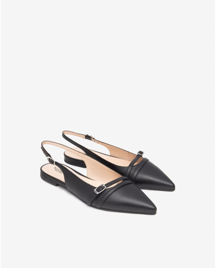 BALLERINE NEROGIARDINI DONNA NAPPA PANDORA NERO TPU RABBI NERO TACCO 1CM  E512360D/100