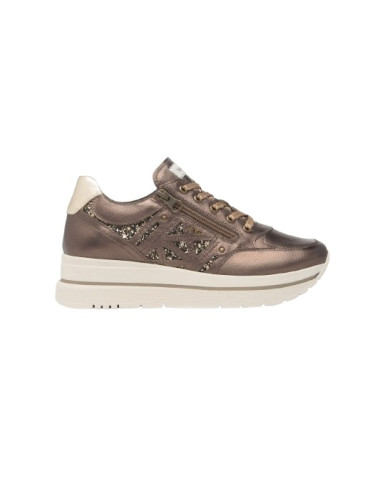 SNEAKERS CON ZEPPA NEROGIARDINI DONNA OMEGA T.MORO T.GLITTER GR.TOP SAB ETOILE MIELE TR CORVARA I514101D/300