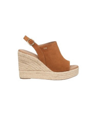 SANDALO CON ZEPPA NEROGIARDINI DONNA SUEDE TABACCO ZEPPA 10CM E410600D/326